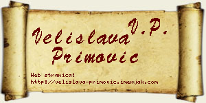 Velislava Primović vizit kartica